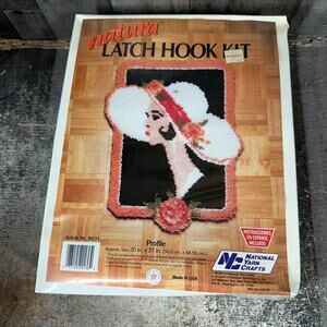 NEW 1920's Gatsby Hat Flapper Girl PROFILE LATCH HOOK KIT‎ Natura 1991 RO31
